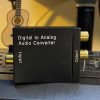 Digital Coax Toslink to Analog RCA Audio Adapter Converter